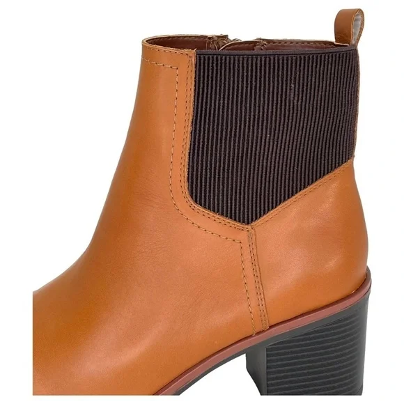 Naturalizer Womens Ankle Boots 10M Verney Cider Spice Waterproof Leather - Picture 7 of 13